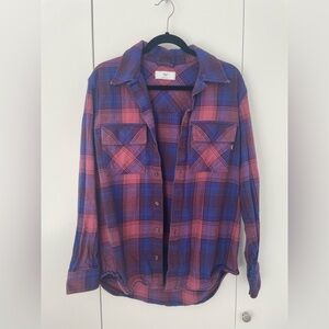 Aritzia TNA plaid oversized button up